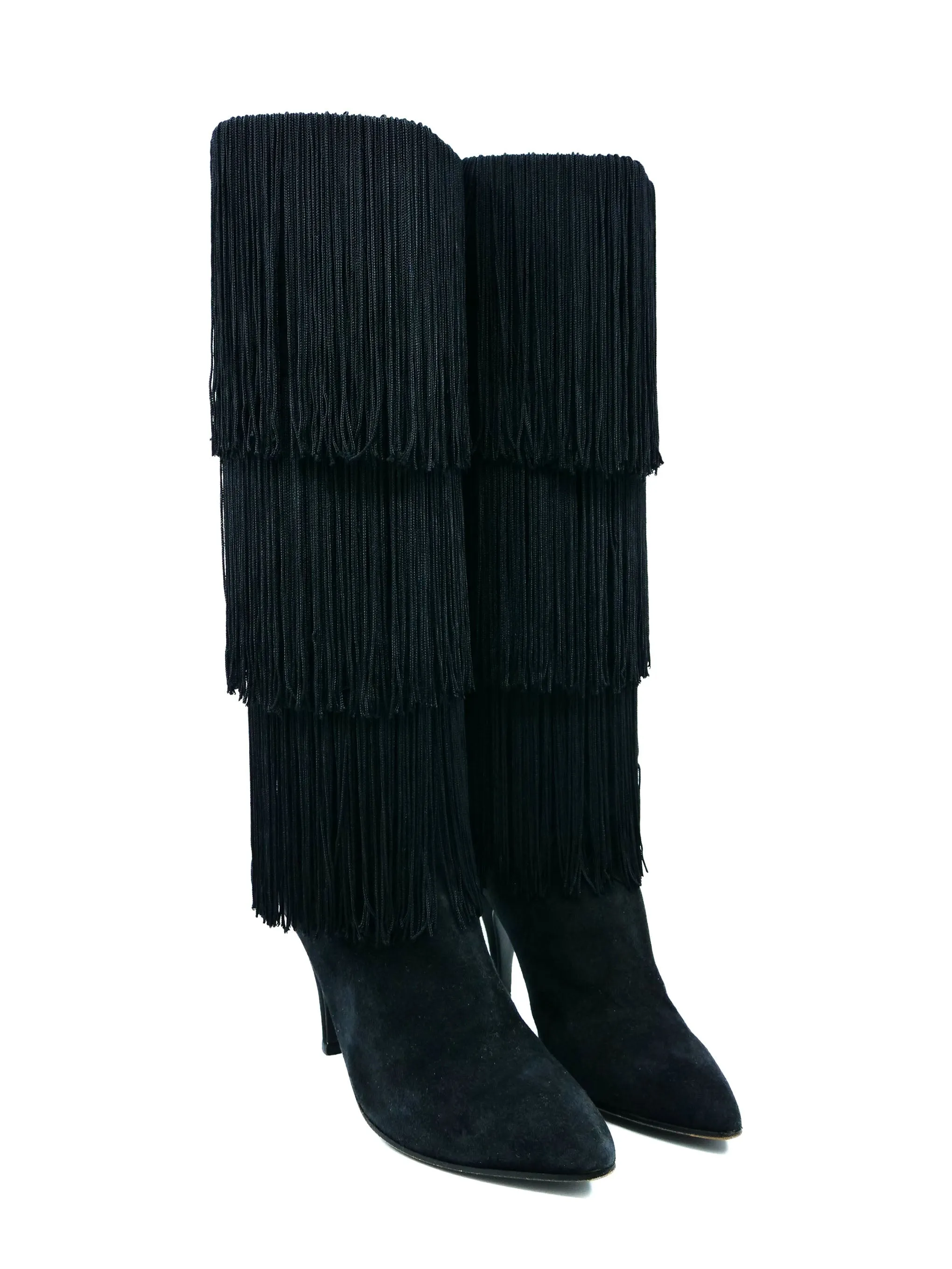 1990s Fringe Suede Boots, 6