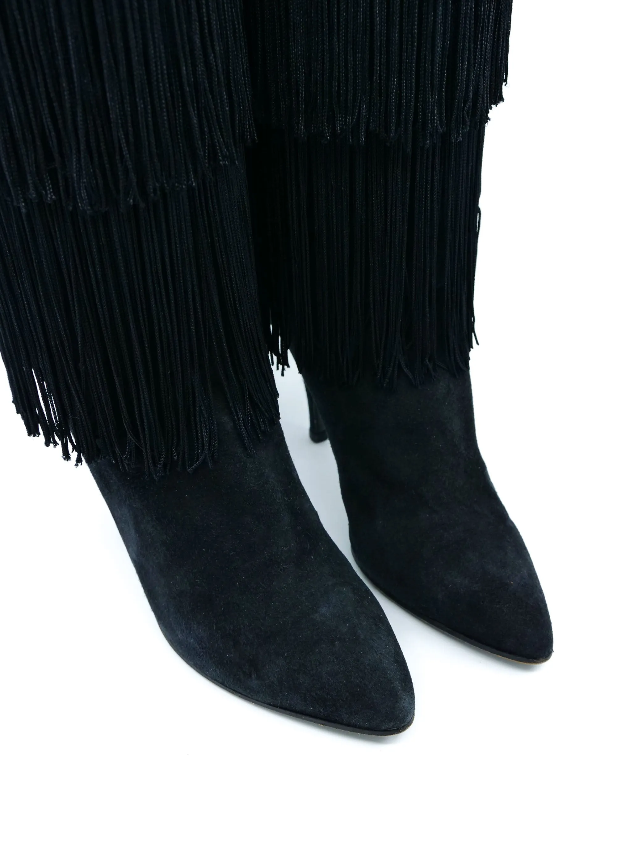1990s Fringe Suede Boots, 6