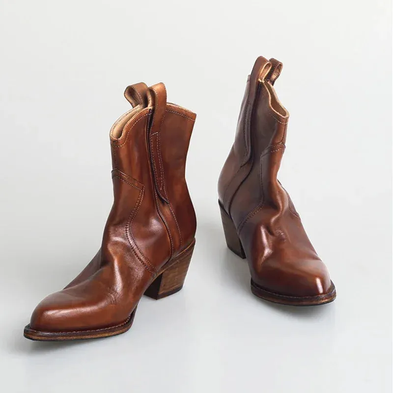 Amar Leather brown Chelsea Ankle Boots