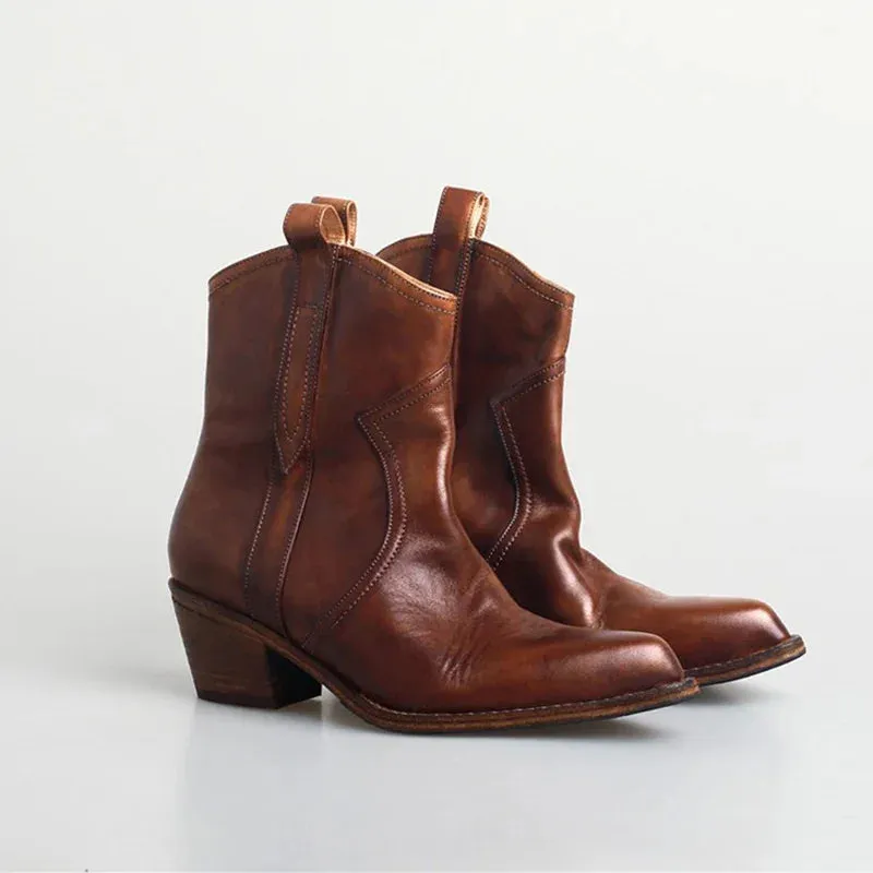Amar Leather brown Chelsea Ankle Boots