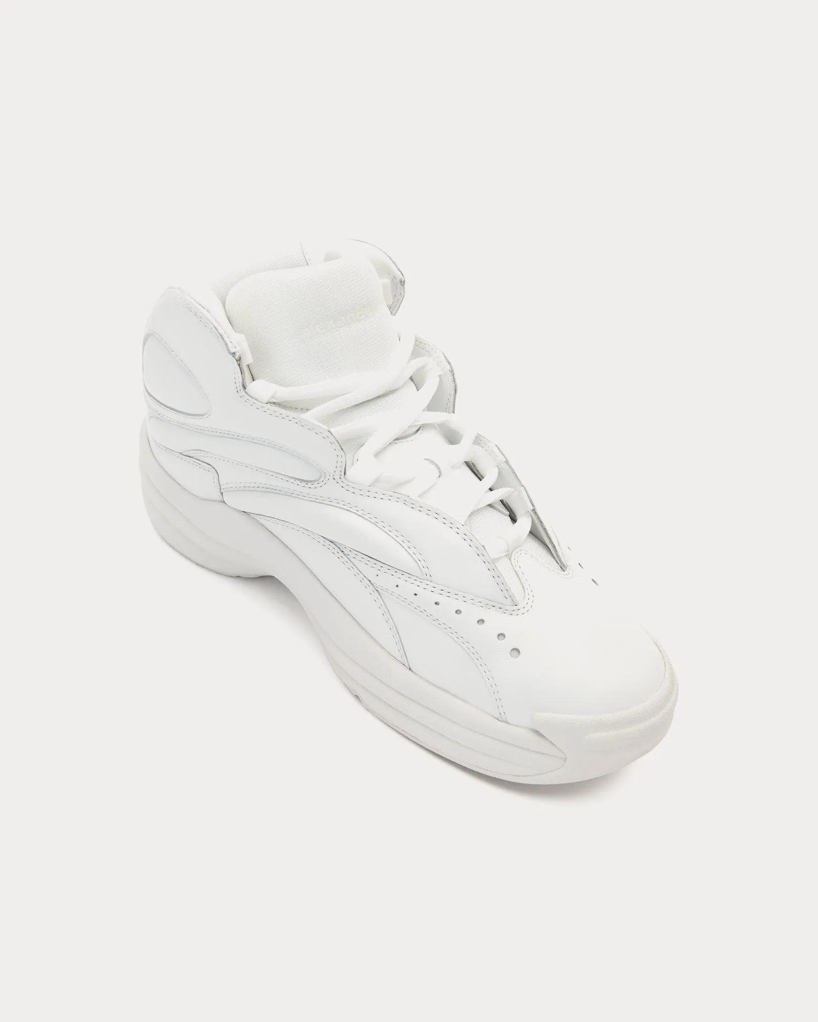 AW Hoop Leather White High Top Sneakers