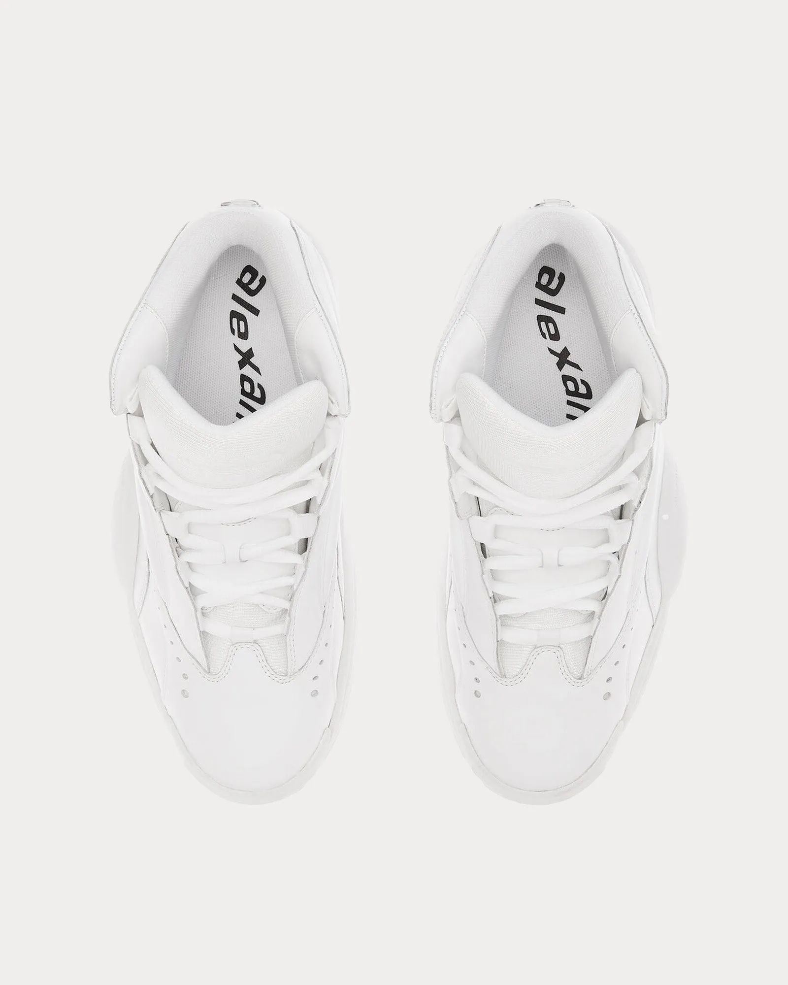 AW Hoop Leather White High Top Sneakers