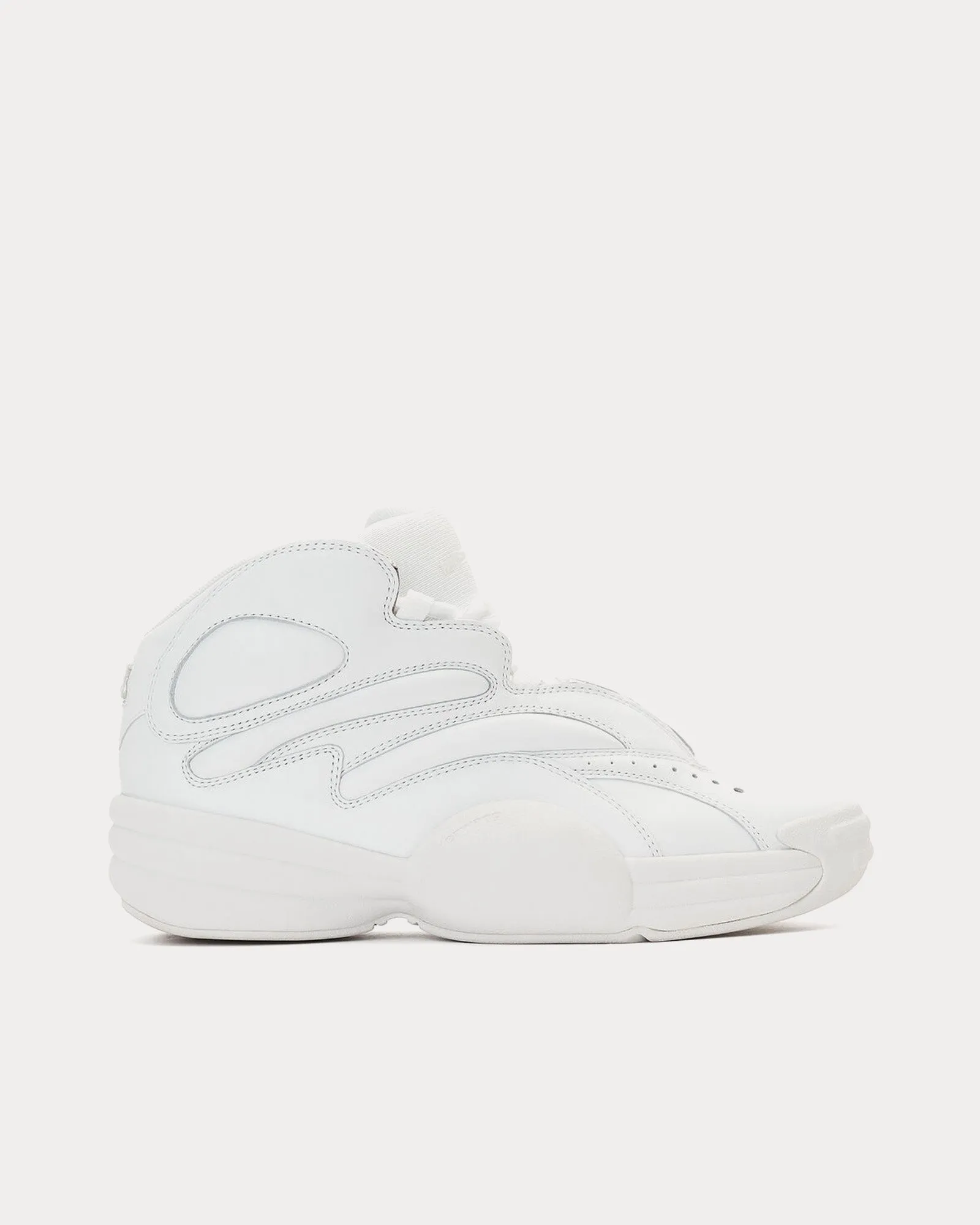 AW Hoop Leather White High Top Sneakers