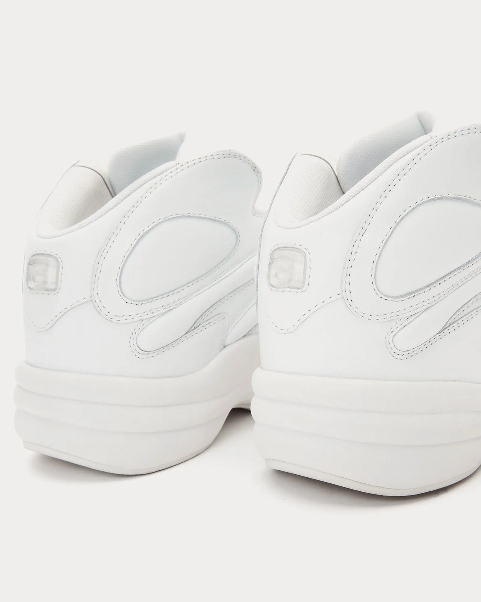 AW Hoop Leather White High Top Sneakers