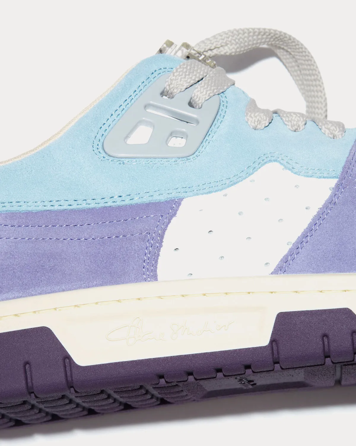 Basketball Leather Blue / Purple / White Low Top Sneakers