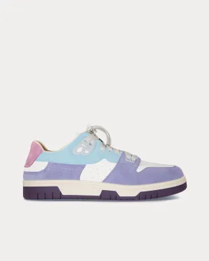 Basketball Leather Blue / Purple / White Low Top Sneakers