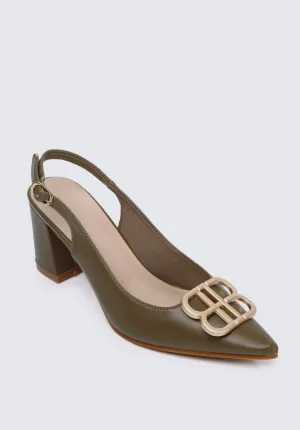 Betsy Comfy Heels  In Taupe