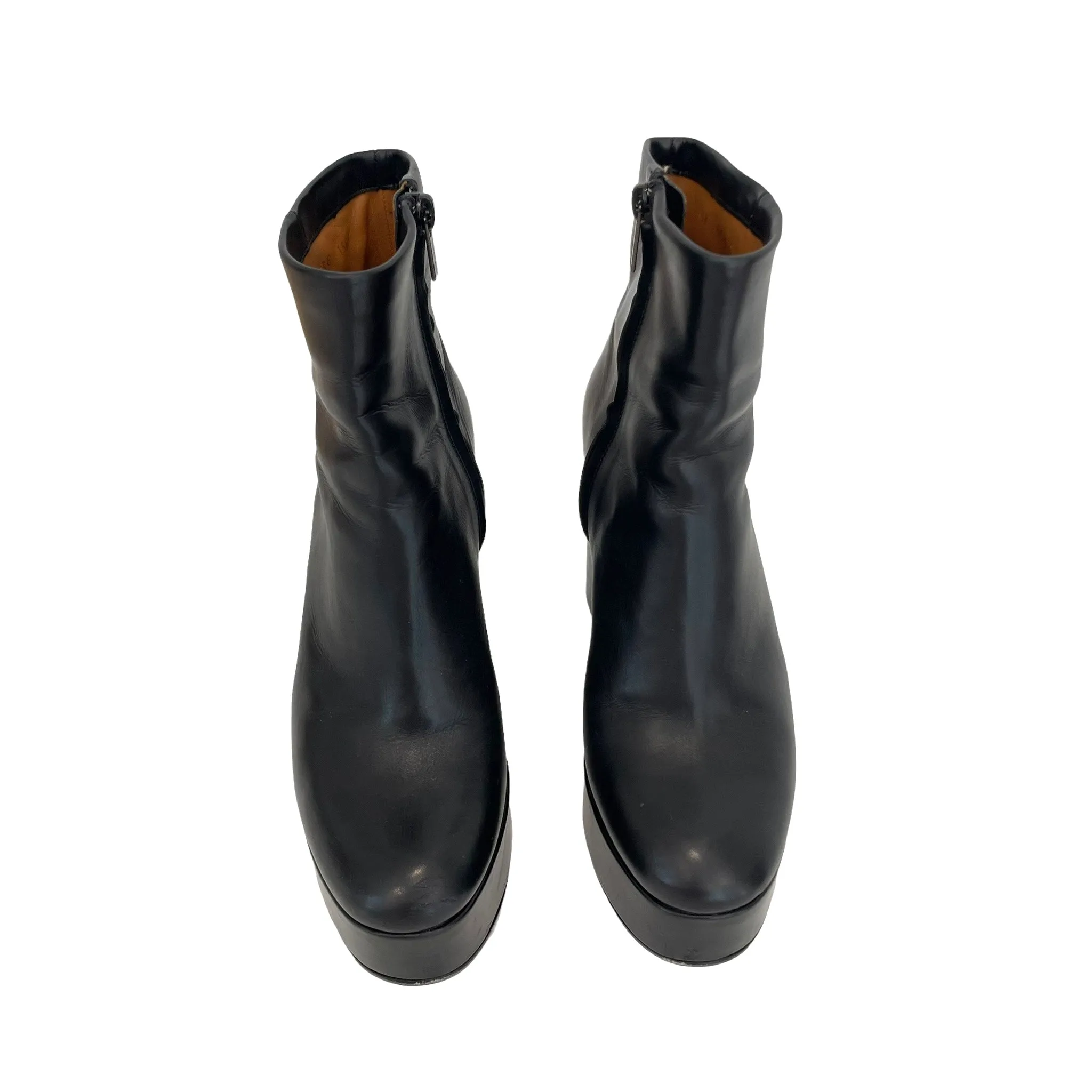 Black Platform Boots - 8