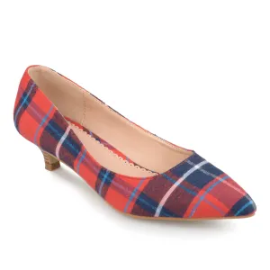 Brinley Co. Women's Pointed Toe Fabric Kitten Heels