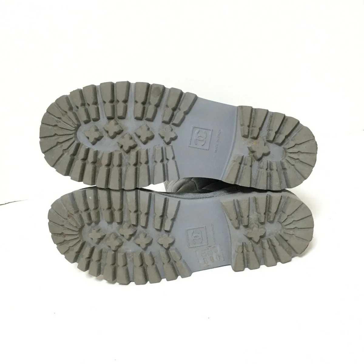 Chanel Grey Boots, 37.5