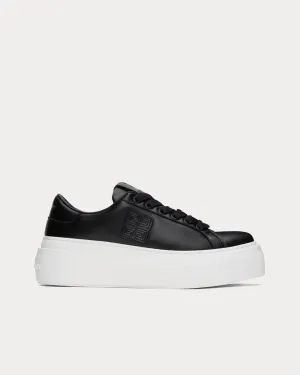 City Platform Leather Black / White Low Top Sneakers