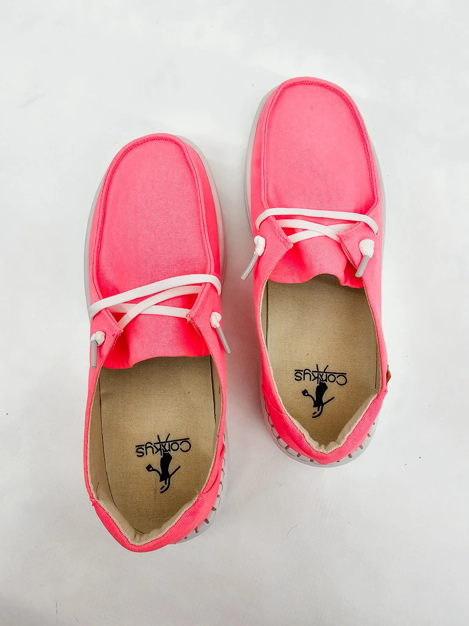 Corkys Kayak 2 Neon Pink Slip-On Boat Shoes