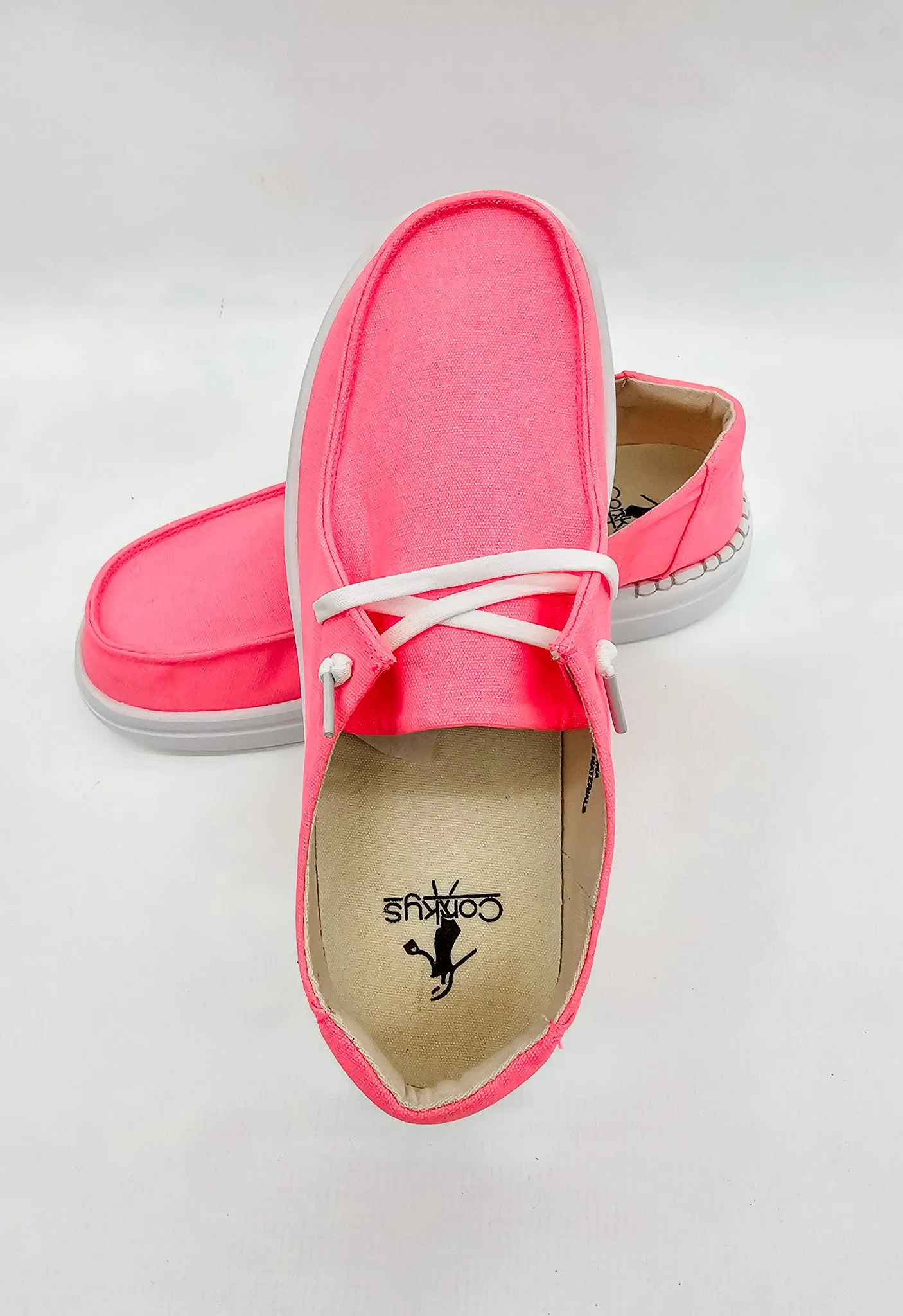 Corkys Kayak 2 Neon Pink Slip-On Boat Shoes