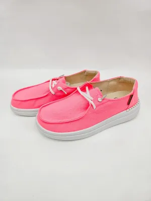 Corkys Kayak 2 Neon Pink Slip-On Boat Shoes