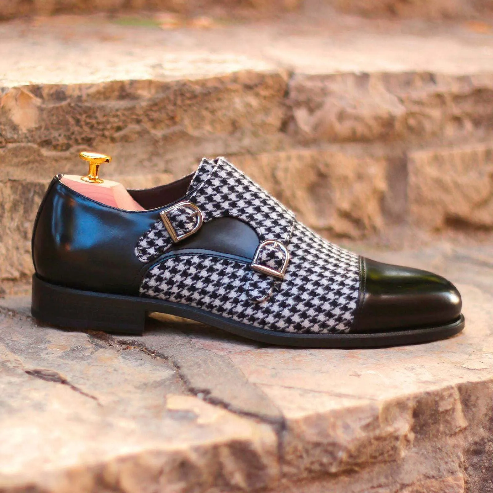 Double Monk-Box Calf, Sartorial, Black-Wholesale