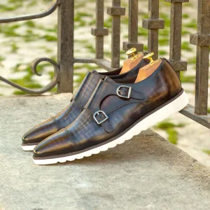 Double Monk-Patina, Sartorial, Dark Brown, Grey, Brown-Wholesale