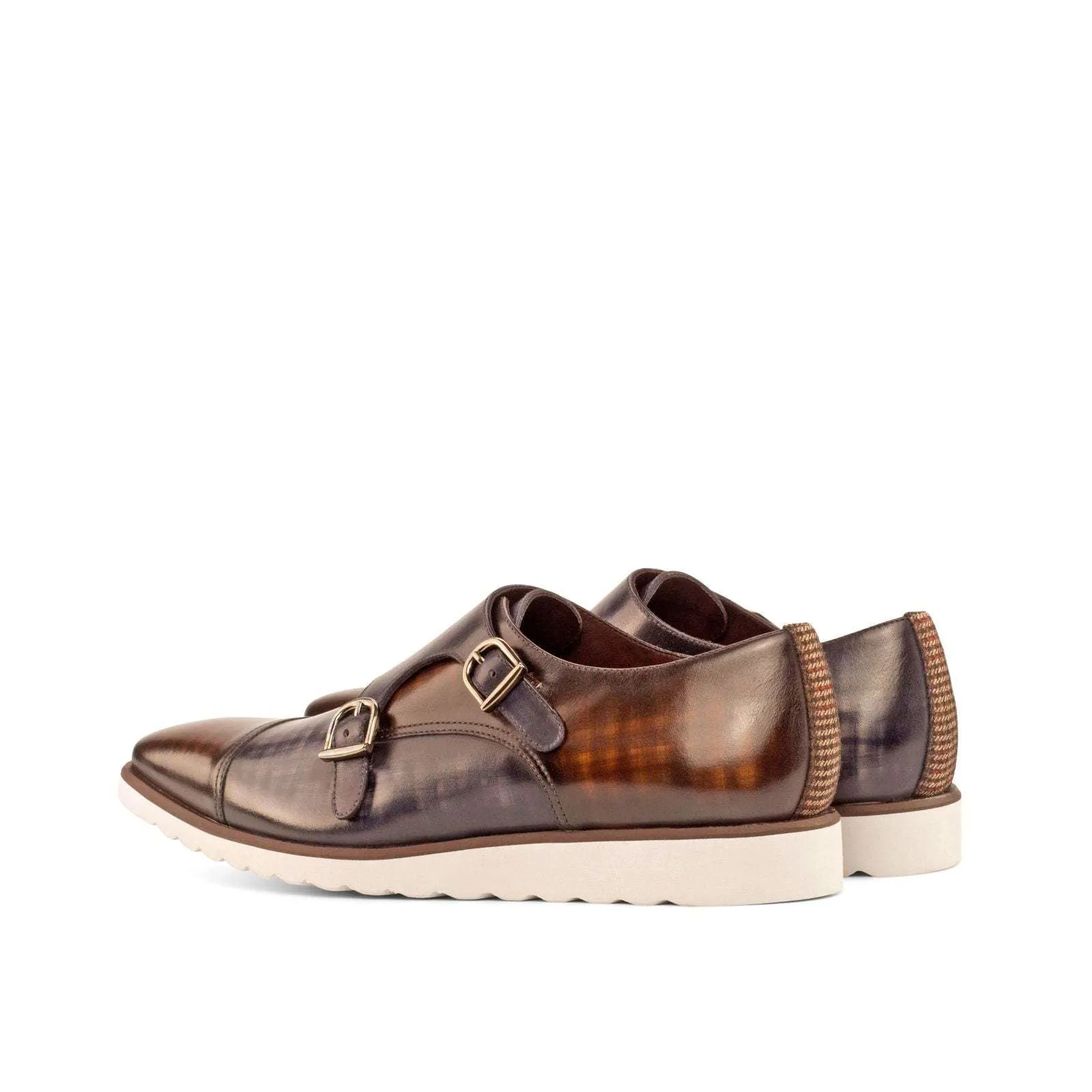 Double Monk-Patina, Sartorial, Dark Brown, Grey, Brown-Wholesale