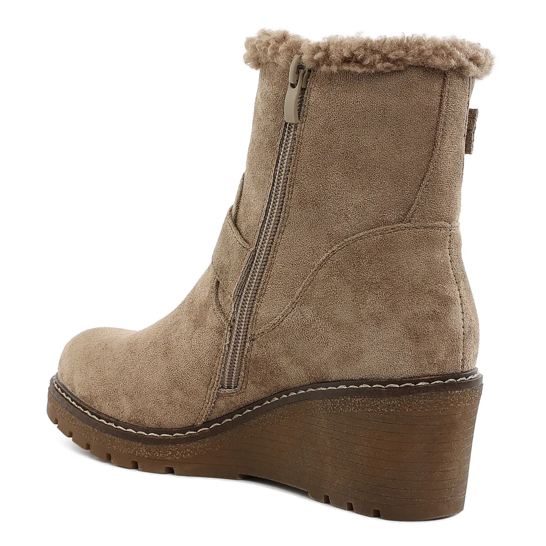 Faux Fur Harness Boots