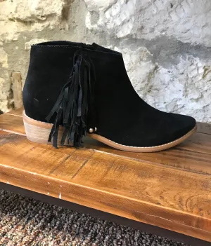 Frenchy Suede Black Ankle Boot