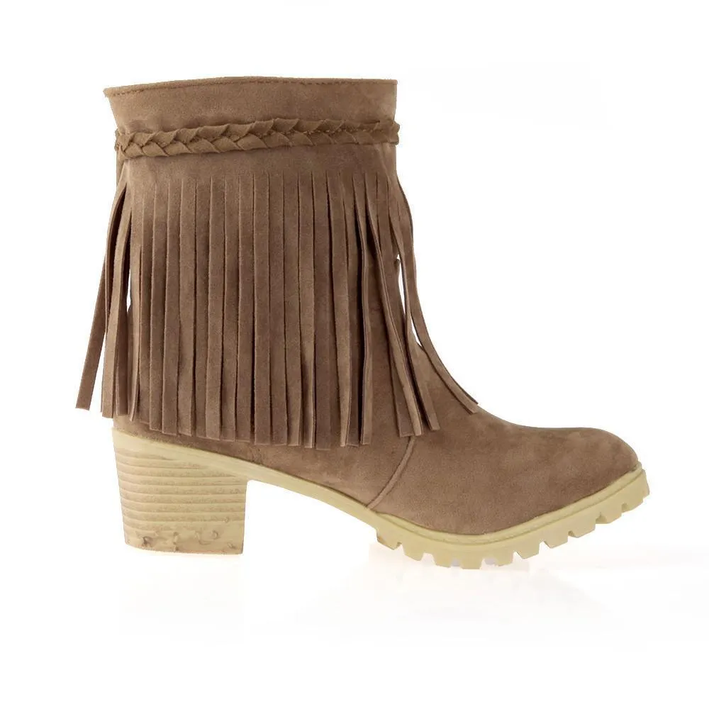 Fringe Ankle Boots