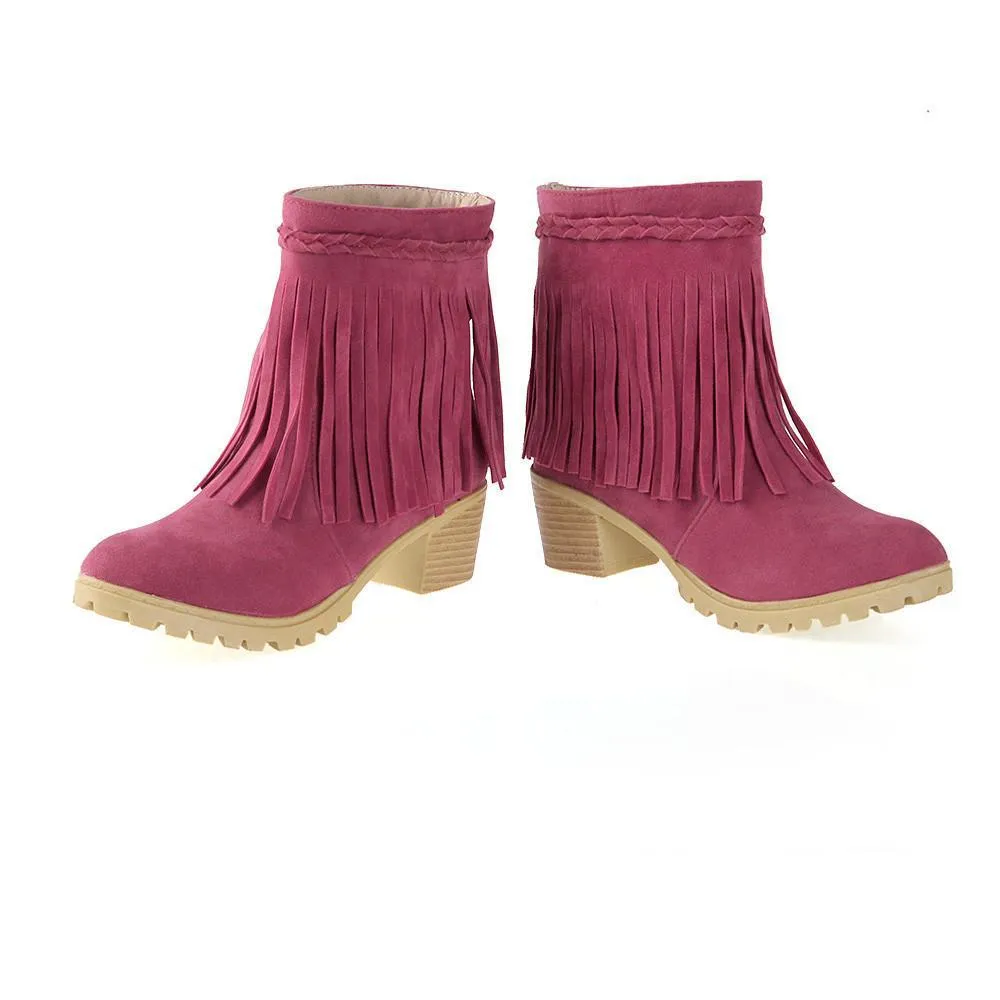 Fringe Ankle Boots