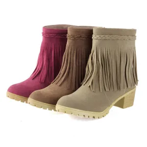 Fringe Ankle Boots