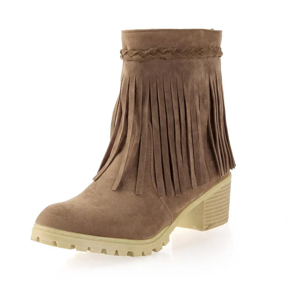 Fringe Ankle Boots