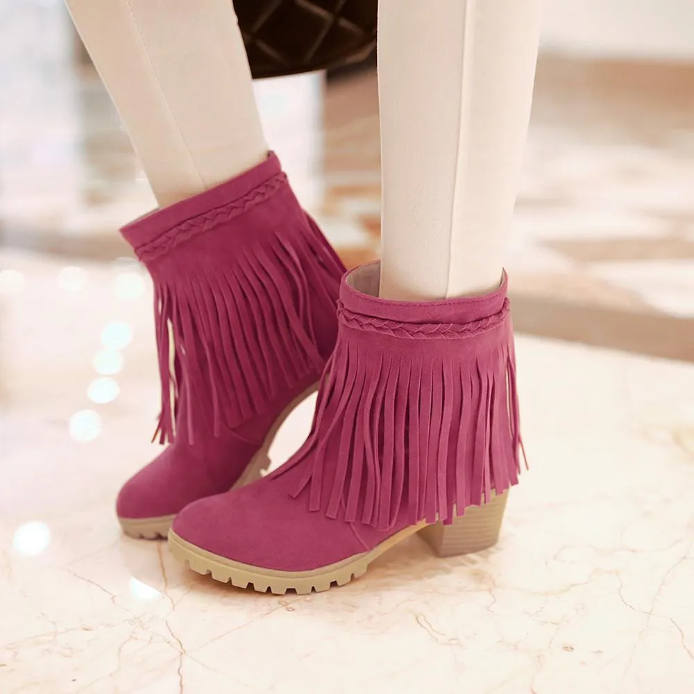 Fringe Ankle Boots