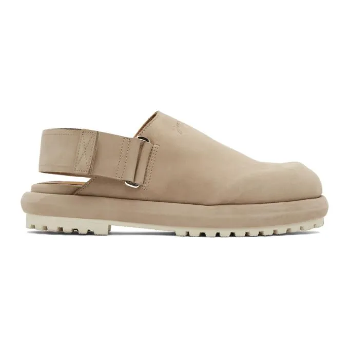 Jacquemus Taupe Nubuck Les Mules Shoes