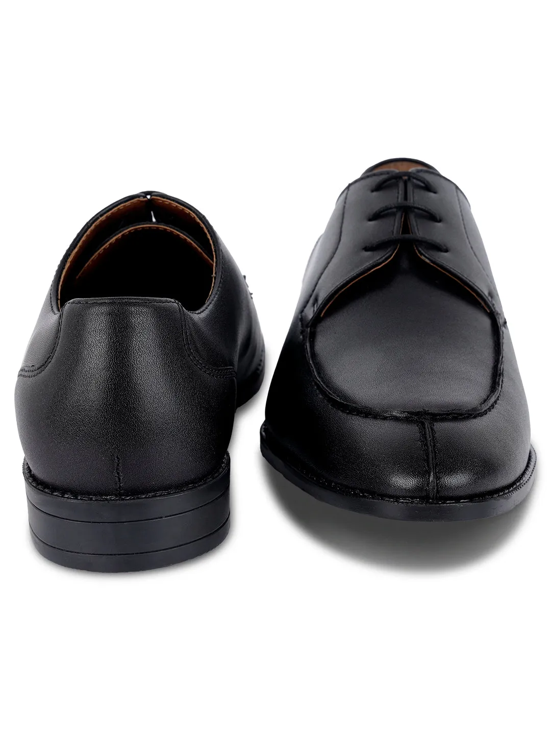 Jet Black Derby Laceups for Men