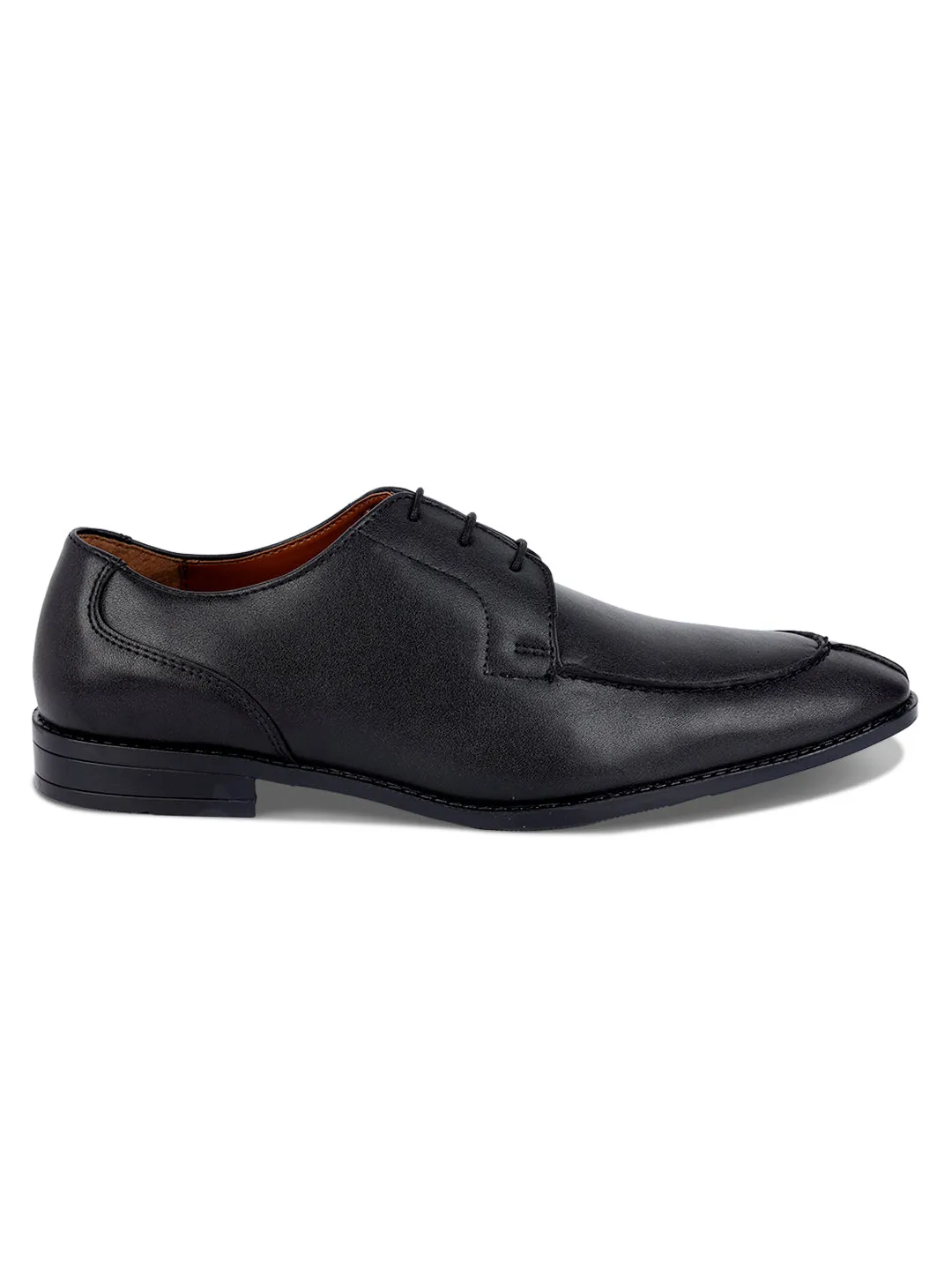 Jet Black Derby Laceups for Men