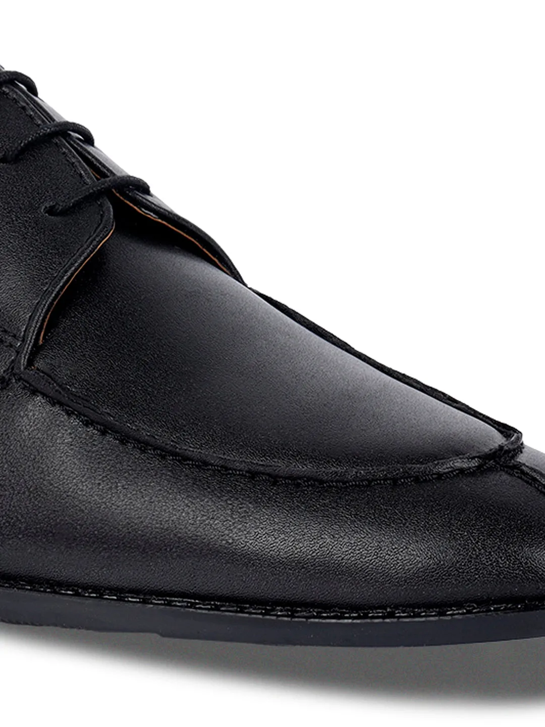 Jet Black Derby Laceups for Men