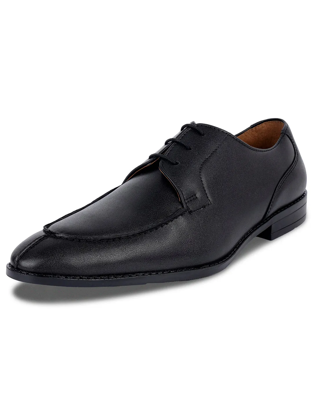 Jet Black Derby Laceups for Men