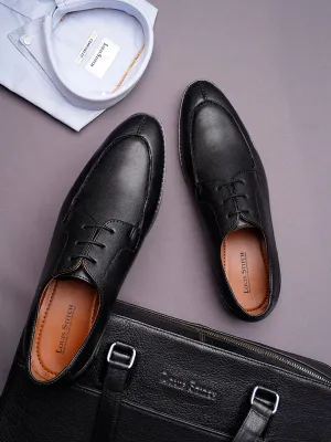 Jet Black Derby Laceups for Men