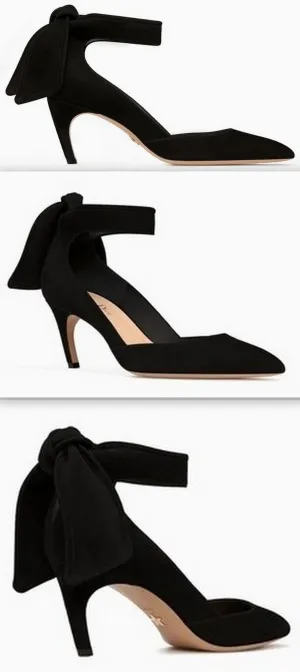 La Belle High-Heeled Shoe in Black Suede