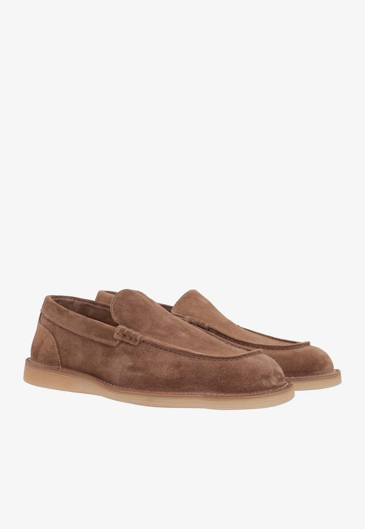 Logo Suede Loafers
