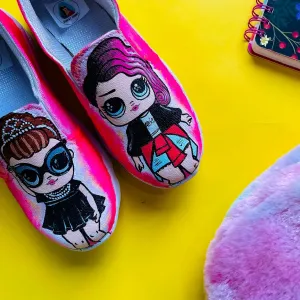 LOL DOLLS Pink Slipons