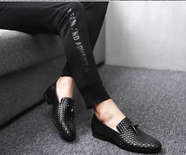 Luxury Tassel Weave Italian Leather Loafers - 3 Colors