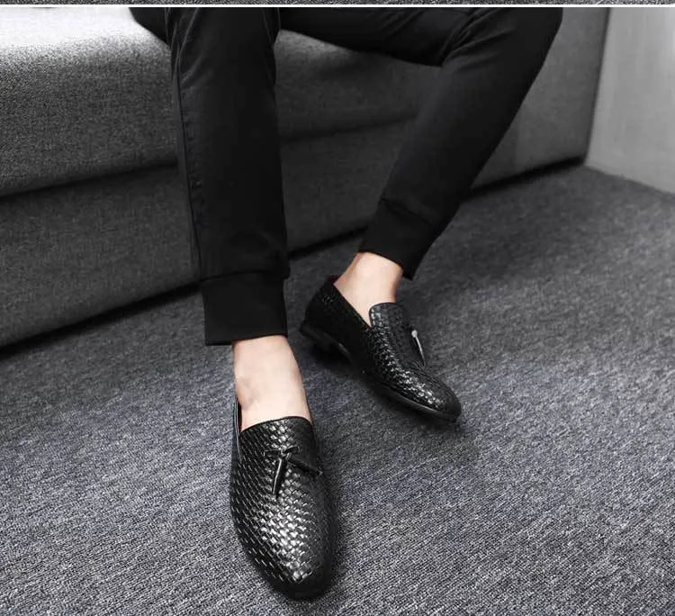 Luxury Tassel Weave Italian Leather Loafers - 3 Colors
