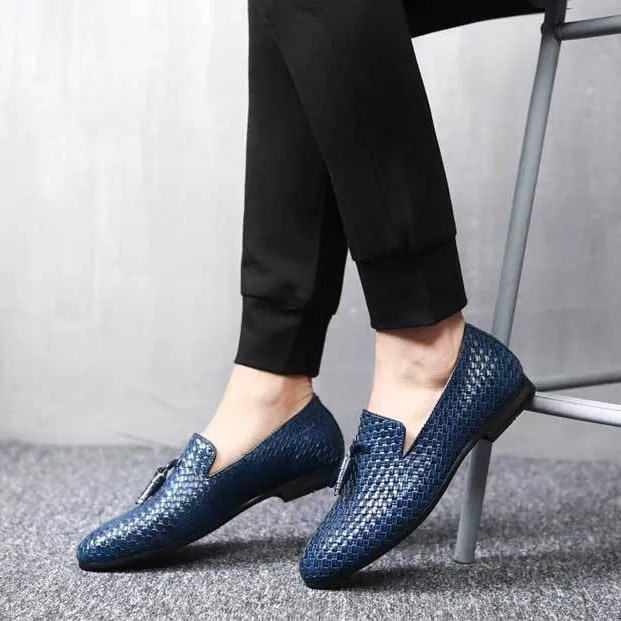 Luxury Tassel Weave Italian Leather Loafers - 3 Colors
