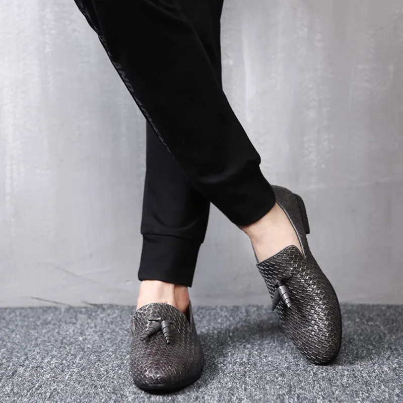 Luxury Tassel Weave Italian Leather Loafers - 3 Colors