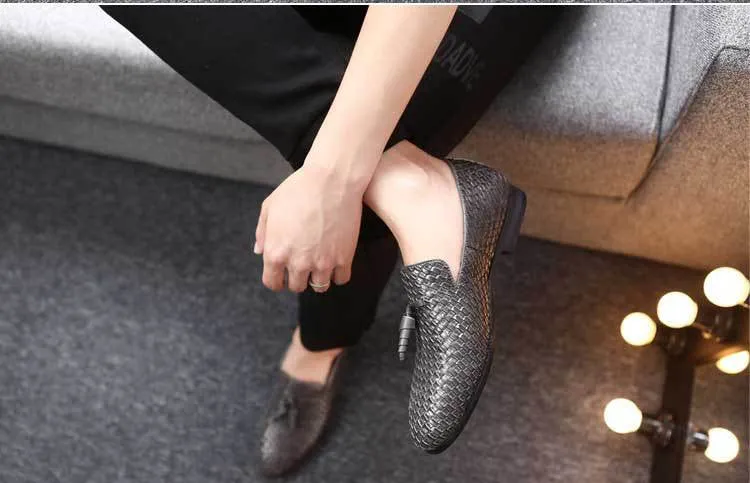 Luxury Tassel Weave Italian Leather Loafers - 3 Colors