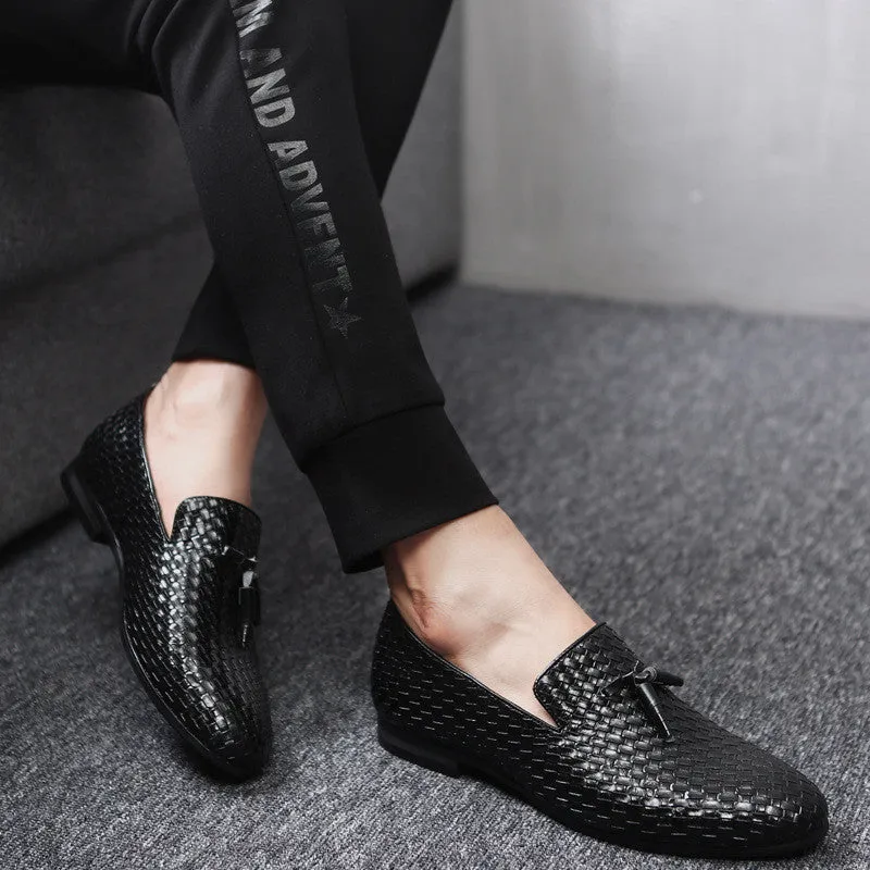 Luxury Tassel Weave Italian Leather Loafers - 3 Colors