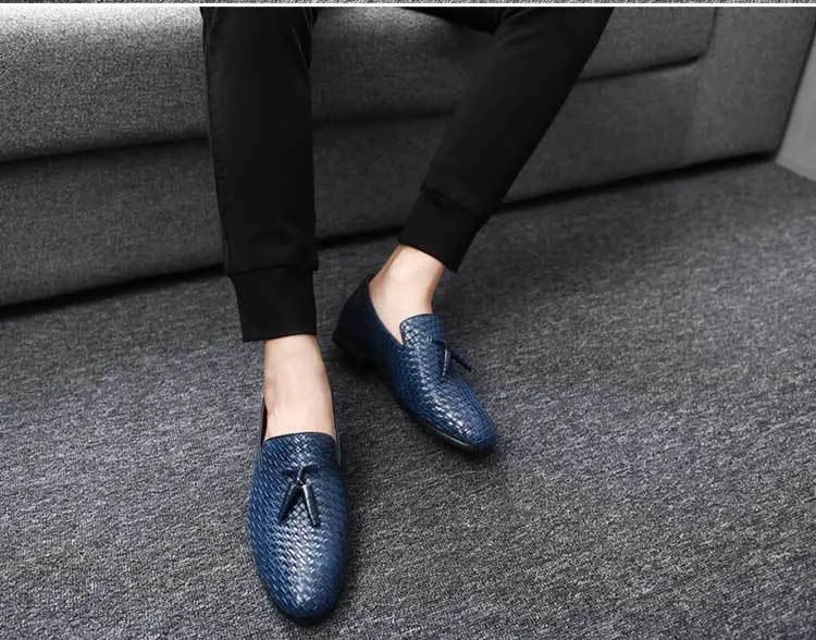 Luxury Tassel Weave Italian Leather Loafers - 3 Colors