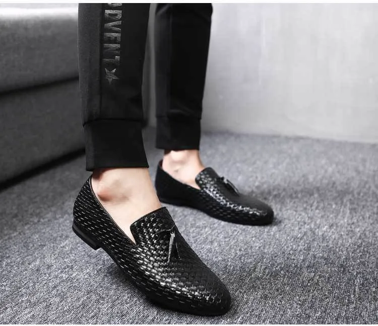 Luxury Tassel Weave Italian Leather Loafers - 3 Colors