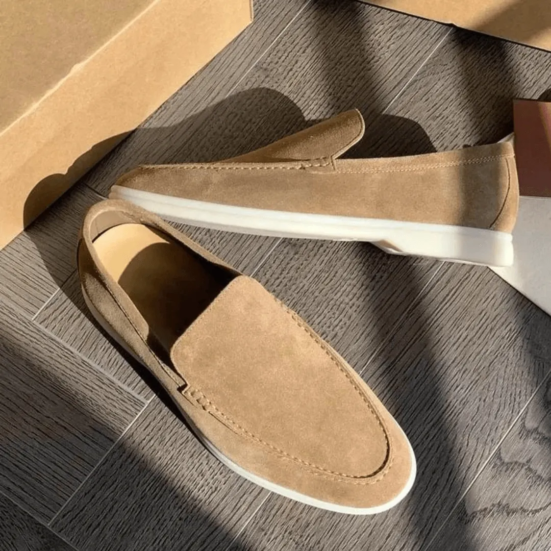 Men's Suede Loafers with Leather Insole