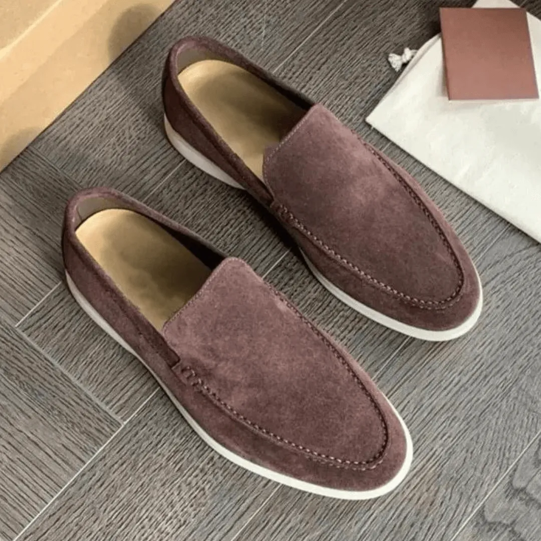 Men's Suede Loafers with Leather Insole
