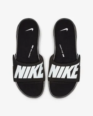 Nike Ultra Comfort Slides (Black White)(FITS SMALL)