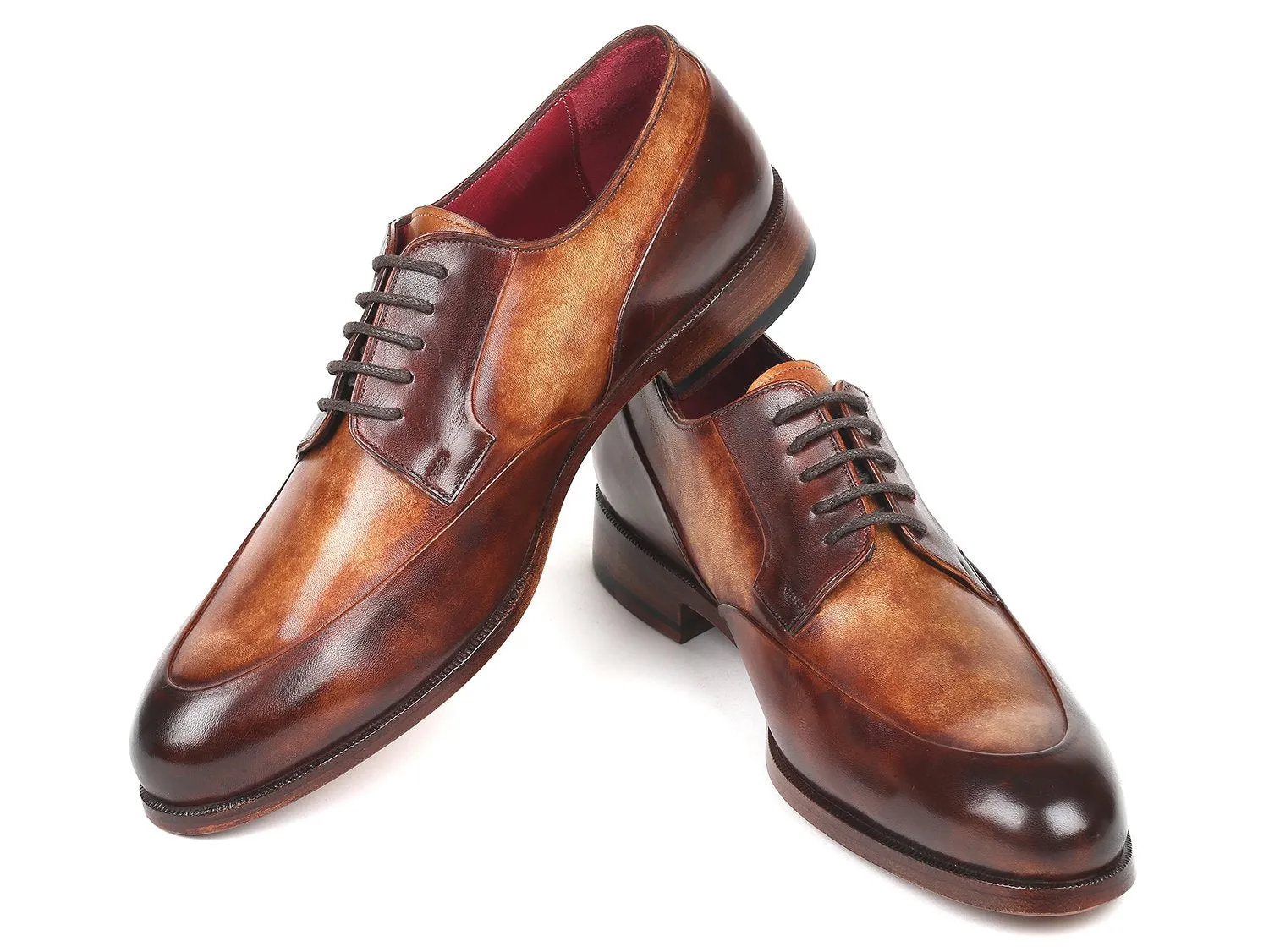 Paul Parkman Brown Dual-Tone Derby Shoes