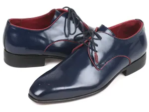 Paul Parkman, Medallion Toe, Navy Derby Shoes